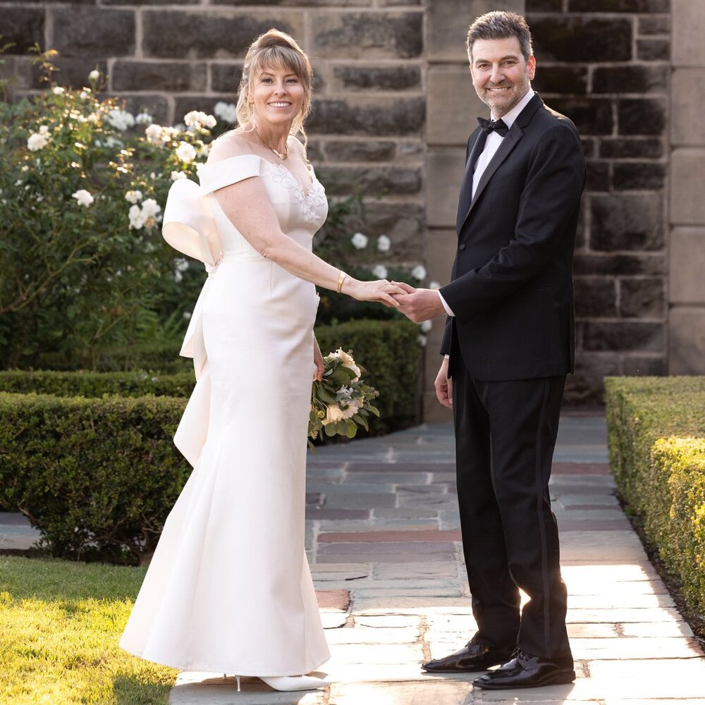 Bespoke, wedding gown, ivory, satin, corset top, trumpet skirt, 10-12 size - Picture 2 of 7